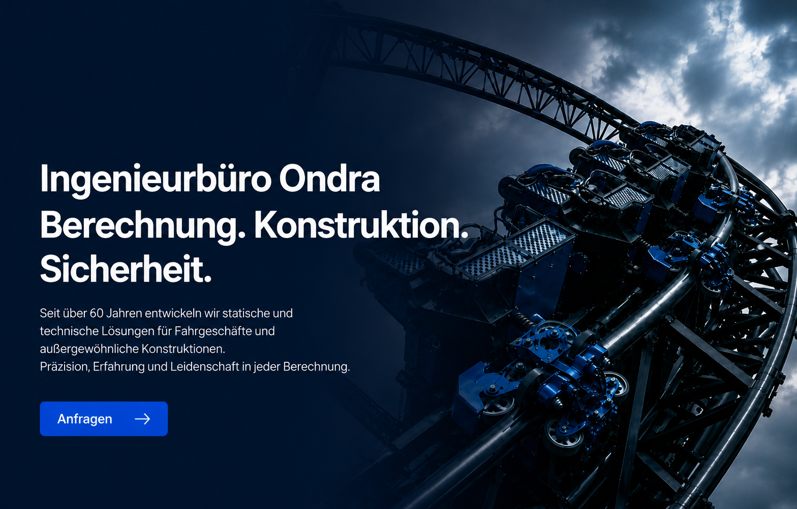 Seit über 60 Jahren entwickeln wir statische und technishce Lösungen für Fahrgeschäfte und außergewöhnliche Konstruktionen. Präzision, Erfahrung und Leidenschaft in jeder Berechnung.